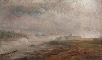 El Elba en una mañana de niebla de Johan Christian Dahl